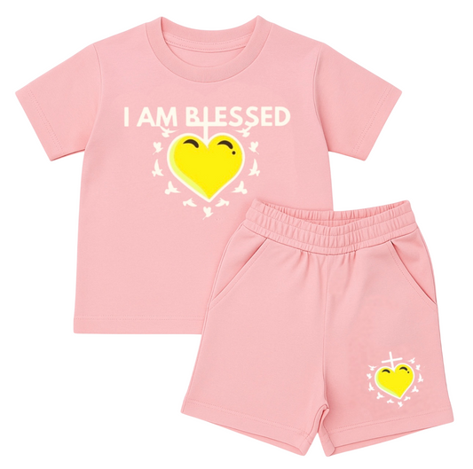 Toddler "I Am Blessed" Set - Pink